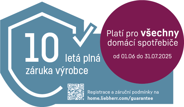 obrázek propagující akci s desetiletou zárukou na výrobky Liebherr